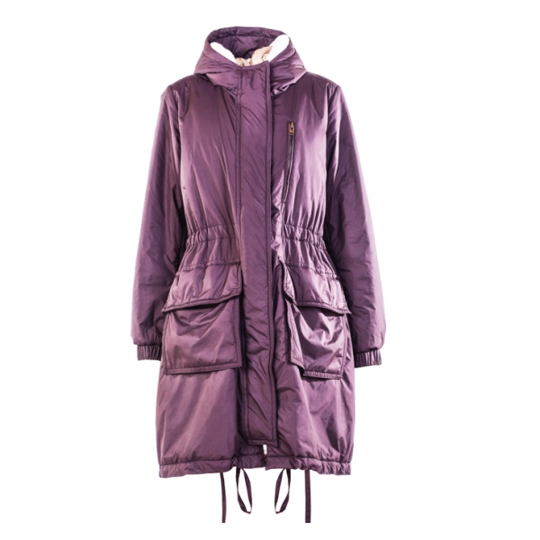 Long hooded jacket