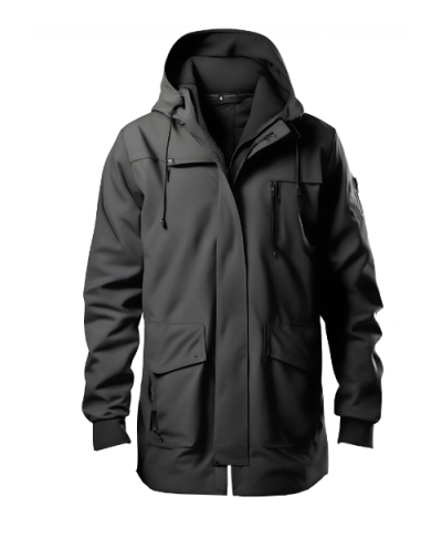 Long hooded jacket 1